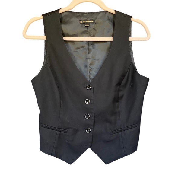 Black button up vest - Picture 1 of 5